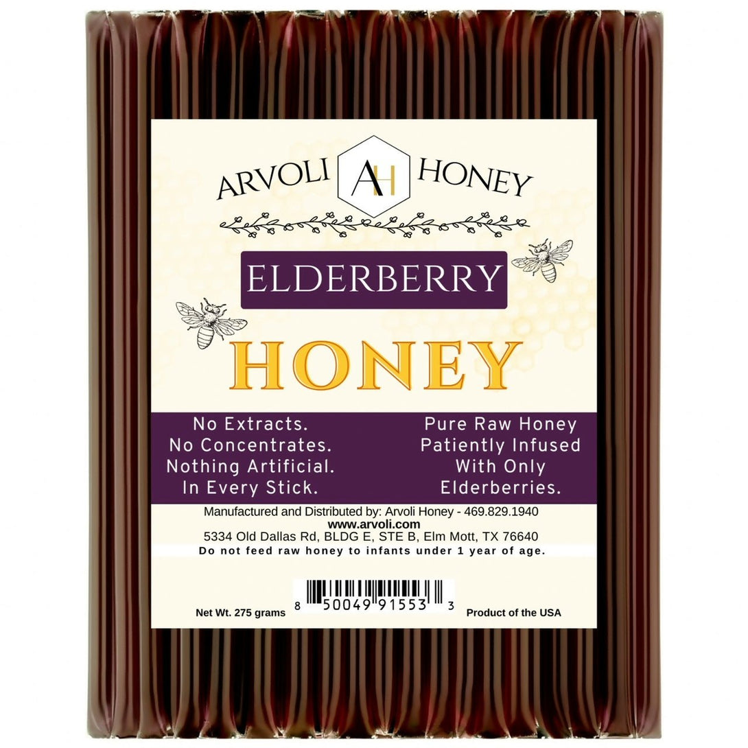 Arvoli Honey Elderberry infused Honey Sticks by Farm2Me - Nutr