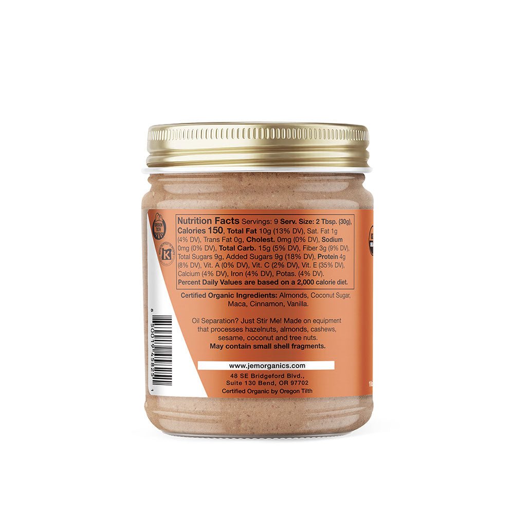 JEM Organics Cinnamon Maca Almond Butter - Medium 6 pack by Farm2Me - Nutr