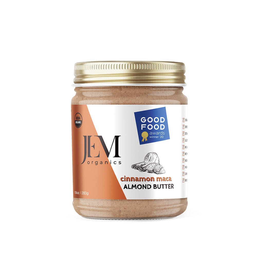 JEM Organics Cinnamon Maca Almond Butter - Medium 6 pack by Farm2Me - Nutr