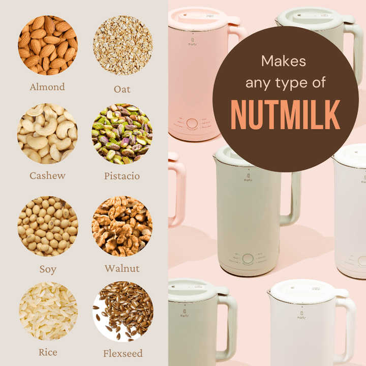 Nutr Oasis - Nut Milk Maker(Family Size) 600ml - Blush - Nutr